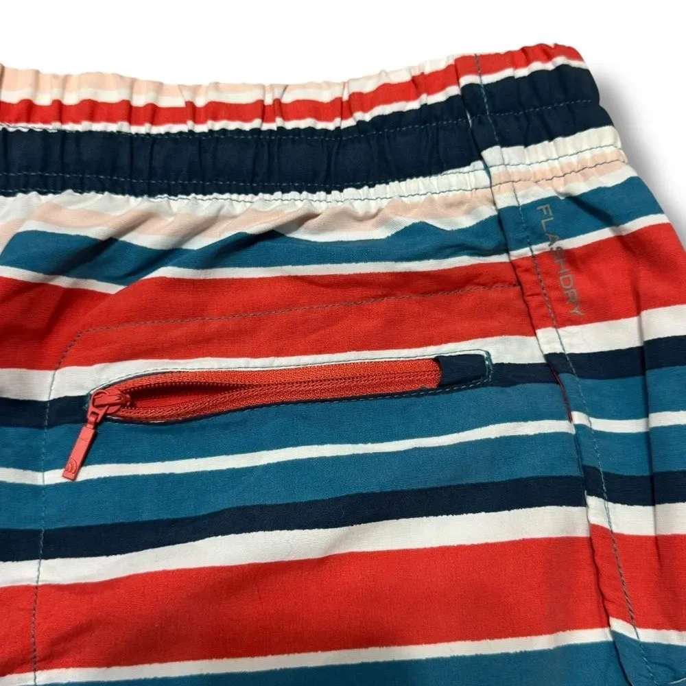 North Face Class V Shorts L Striped Trail Core Swim Hike Outdoor Summer